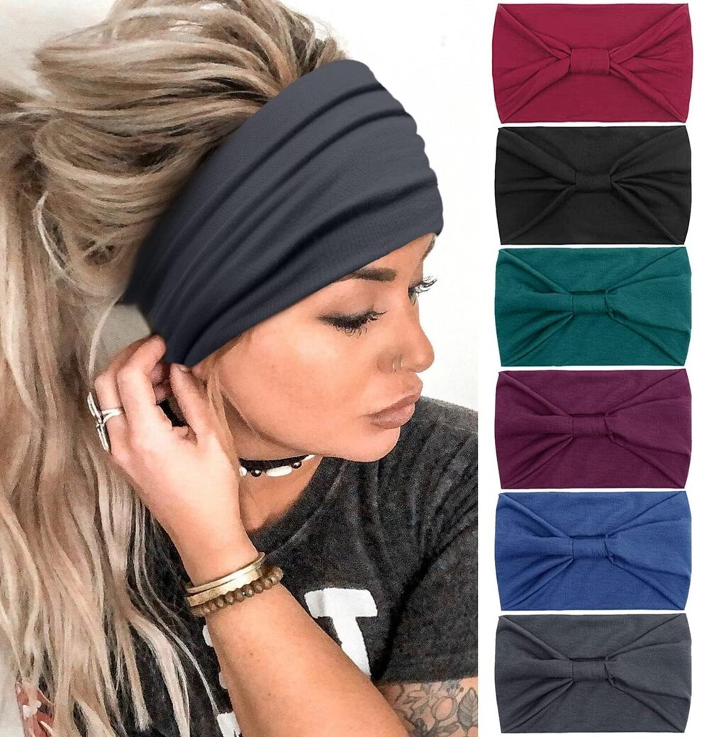 6000 Headbands African Boho Wide Hairband Headband Knotted Head Wraps